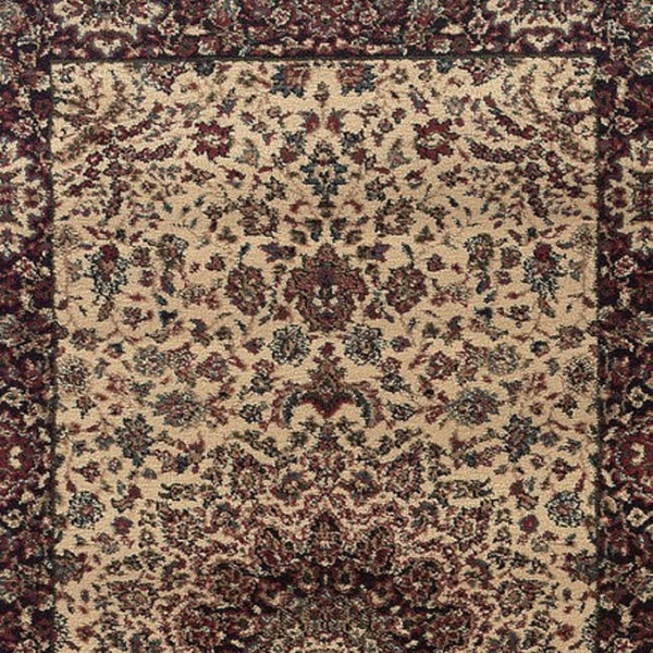 HomeRoots 6' Blue Oriental Round Rug - Elegant Design, Durable & Stain-Resistant for High-Traffic Spaces 9' Runner 576194