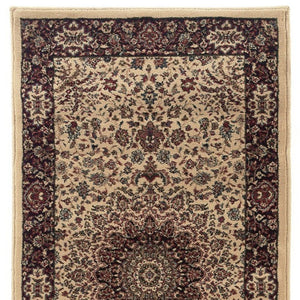 HomeRoots 6' Blue Oriental Round Rug - Elegant Design, Durable & Stain-Resistant for High-Traffic Spaces 9' Runner 576194