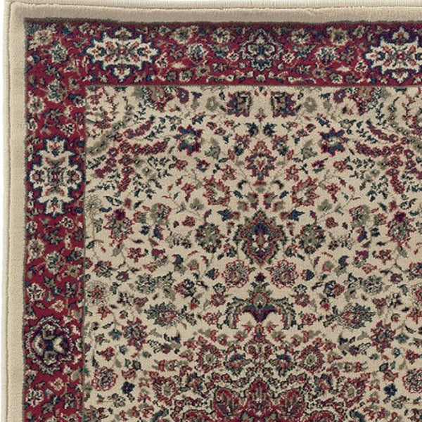 HomeRoots 6' Blue Oriental Round Rug - Elegant Design, Durable & Stain-Resistant for High-Traffic Spaces 9' Runner 576195