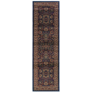 HomeRoots 6' Elegant Round Oriental Rug in Ivory, Black & Red - Timeless Style for Modern Spaces 9' Runner 576197