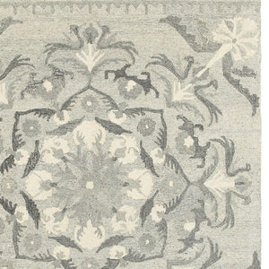 Homeroots 4' Elegant Wool Floral Hand-tufted Area Rug - Enrich Your Space With Artistic Charm And Style 8' X 10' Wool 576208