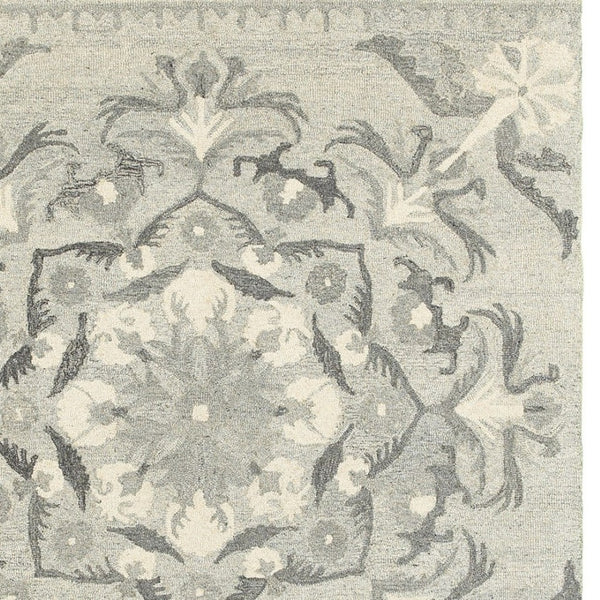 Homeroots 4' Elegant Wool Floral Hand-tufted Area Rug - Enrich Your Space With Artistic Charm And Style 8' X 10' Wool 576208