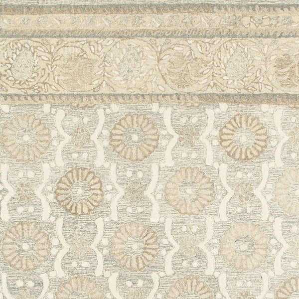 Homeroots 4' Elegant Hand-tufted Wool Floral Area Rug In Ash Gray - Perfect For Enhancing Your Living Space 8' X 10' Wool 576209