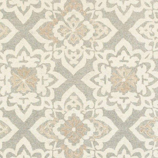 Homeroots 4' Stylish Gray Wool Geometric Hand-tufted Area Rug For Cozy Home Décor And Warmth 8' X 10' Wool 576211