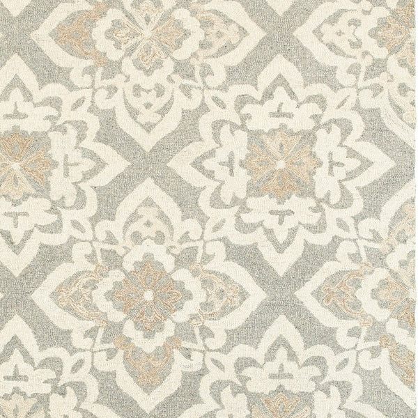 Homeroots 4' Stylish Gray Wool Geometric Hand-tufted Area Rug For Cozy Home Décor And Warmth 8' X 10' Wool 576211