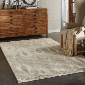 Homeroots 4' Gray Wool Abstract Hand Tufted Area Rug - Elevate Your Space With Stylish Neutral Elegance 8' X 10' Wool 576214