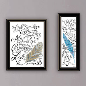 English Elm Trendy Decor 4u Motivational Typography 2 Piece Framed Canvas Art for Home Office B067P256640