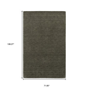 Homeroots 5' Navy Blue Wool Hand Tufted Area Rug - Elevate Your Space With Style, Comfort, And Versatility! 6' X 9' Wool 576220