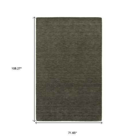 Homeroots 5' Navy Blue Wool Hand Tufted Area Rug - Elevate Your Space With Style, Comfort, And Versatility! 6' X 9' Wool 576220