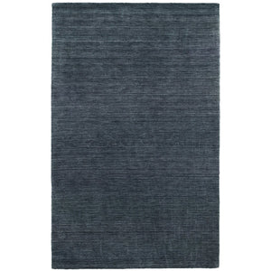 HomeRoots 5' Navy Blue Wool Hand-Tufted Area Rug - Luxurious Softness and Timeless Elegance for Any Room 6' X 9' 576224