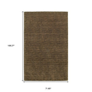 Homeroots 5' Navy Blue Wool Hand Tufted Area Rug - Elevate Your Space With Style, Comfort, And Versatility! 6' X 9' Wool 576227