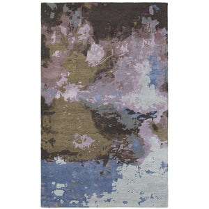 HomeRoots 4' Hand-Tufted Area Rug in Vibrant Blue and Purple Abstract Design for Modern Home Décor Style 8' X 10' 576229