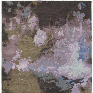 Homeroots 4' Abstract Hand-tufted Area Rug In Blue And Purple – Elevate Your Space With Stylish Comfort 8' X 10' Wool Blend 576229