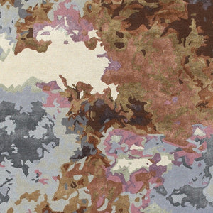 HomeRoots 8' Abstract Hand-Tufted Runner Rug in Blue and Brown - Elevate Your Space with Modern Elegance! 8' X 10' 576232