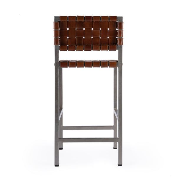 Butler Specialty Bromley Iron And Leather Counter Stool - Rustic Charm And Versatile Style For Any Space Brown Iron,Leather 5762344-butler