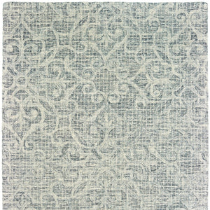 HomeRoots 5' Modern Gray and Ivory Wool Geometric Hand-Tufted Area Rug for Stylish Home Decor and Comfort 8' X 10' 576236