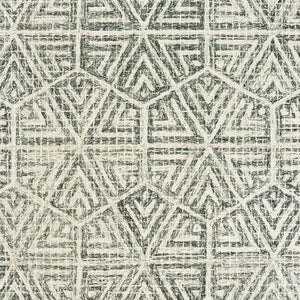 Homeroots 5' Elegant Gray And Ivory Geometric Hand-tufted Wool Area Rug For Stylish Home Décor Enhancement 8' X 10' Wool 576238