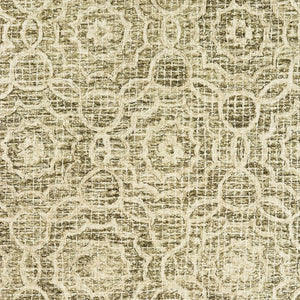 Homeroots 5' Green Wool Geometric Hand-tufted Area Rug - Elevate Your Space With Artful Style & Sophistication 8' X 10' Wool 576239