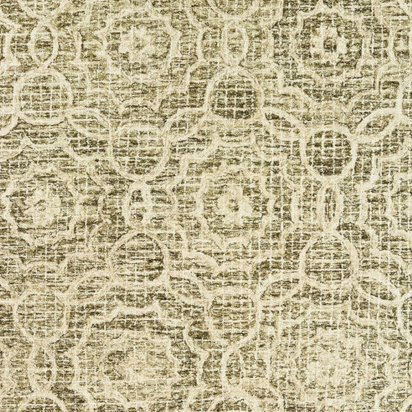 Homeroots 5' Green Wool Geometric Hand-tufted Area Rug - Elevate Your Space With Artful Style & Sophistication 8' X 10' Wool 576239