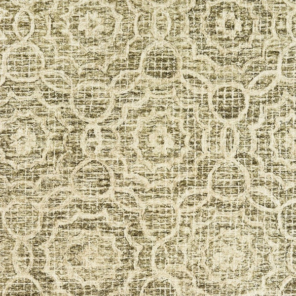 Homeroots 5' Green Wool Geometric Hand-tufted Area Rug - Elevate Your Space With Artful Style & Sophistication 8' X 10' Wool 576239