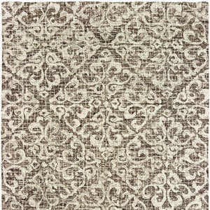 Homeroots 5' Brown Floral Wool Hand Tufted Area Rug – Elevate Your Space With Style And Sophistication 8' X 10' Wool 576240