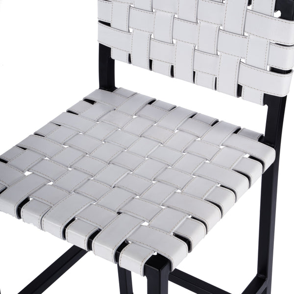 Butler Specialty Bromley Iron And Leather Counter Stool - Rustic Charm And Versatile Style For Any Space White Iron,Leather 5762411-butler
