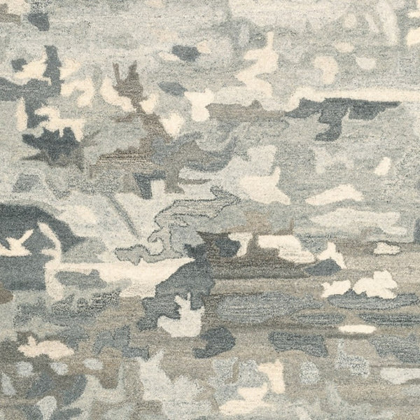 Homeroots 4' Elevate Your Home With A Soft Gray Wool Abstract Hand Tufted Area Rug For Timeless Style 8' X 10' Wool 576243