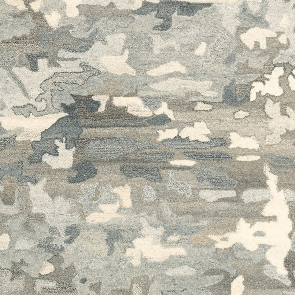 Homeroots 4' Elevate Your Home With A Soft Gray Wool Abstract Hand Tufted Area Rug For Timeless Style 8' X 10' Wool 576243