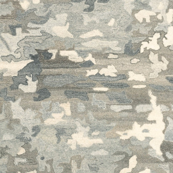 Homeroots 4' Elevate Your Home With A Soft Gray Wool Abstract Hand Tufted Area Rug For Timeless Style 8' X 10' Wool 576243