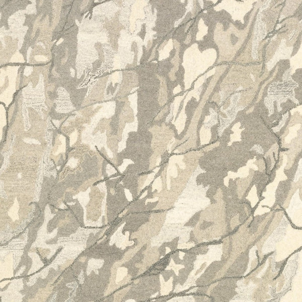 Homeroots 4' Beige Abstract Hand-tufted Wool Area Rug - Elevate Your Living Space With Style And Warmth 8' X 10' Wool 576247