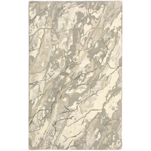 HomeRoots 4' Timeless Beige and Ivory Abstract Hand-Tufted Wool Area Rug for Elegant Home Decor Style 8' X 10' 576247