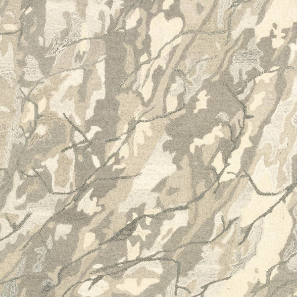 Homeroots 4' Beige Abstract Hand-tufted Wool Area Rug - Elevate Your Living Space With Style And Warmth 8' X 10' Wool 576247