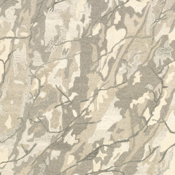 Homeroots 4' Beige Abstract Hand-tufted Wool Area Rug - Elevate Your Living Space With Style And Warmth 8' X 10' Wool 576247