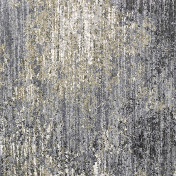 Homeroots 4' Cozy Gray Abstract Shag Area Rug - Soft, Stain-resistant Design Perfect For Modern Homes 5' X 8' Polyester 576250