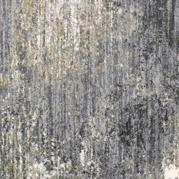 Homeroots 4' Cozy Gray Abstract Shag Area Rug - Soft, Stain-resistant Design Perfect For Modern Homes 7' X 10' Polyester 576251