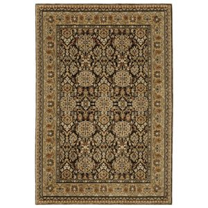 Homeroots 2' Brown Oriental Area Rug - Elegant Design, Stain Resistant, Perfect For Homes With Kids And Pets 7' X 10' Polypropylene 576272