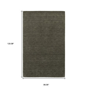 Homeroots 5' Navy Blue Wool Hand Tufted Area Rug - Elevate Your Space With Style, Comfort, And Versatility! 8' X 10' Wool 576278