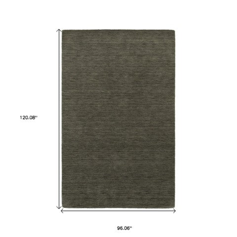 Homeroots 5' Navy Blue Wool Hand Tufted Area Rug - Elevate Your Space With Style, Comfort, And Versatility! 8' X 10' Wool 576278