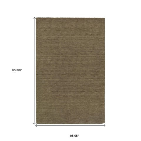 Homeroots 5' Navy Blue Wool Hand Tufted Area Rug - Elevate Your Space With Style, Comfort, And Versatility! 8' X 10' Wool 576281