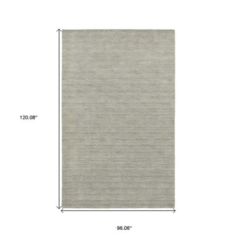 Homeroots 5' Navy Blue Wool Hand Tufted Area Rug - Elevate Your Space With Style, Comfort, And Versatility! 8' X 10' Wool 576284