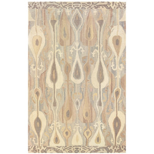 HomeRoots 4' Modern Abstract Gray and Beige Wool Hand-Tufted Area Rug for Cozy Living Rooms and Bedrooms 10' X 13' 576287