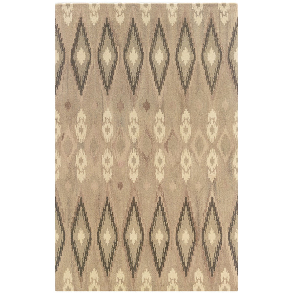 Homeroots 4' Beige Wool Abstract Hand-tufted Area Rug - Stylish, Artistic Design Perfect For Any Home Decor 10' X 13' Wool 576288