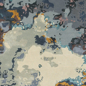 Homeroots 4' Abstract Blue Hand-tufted Area Rug - Elevate Your Living Space With Stylish Sophistication 10' X 13' Wool Blend 576291