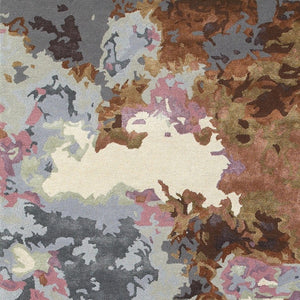 HomeRoots 8' Abstract Hand-Tufted Runner Rug in Blue and Brown - Elevate Your Space with Modern Elegance! 10' X 13' 576293