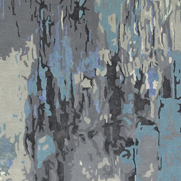 Homeroots 4' Inviting Blue Abstract Hand-tufted Area Rug For Stylish Living Spaces - Enhance Your Home Decor 10' X 13' Wool Blend 576294