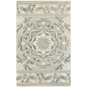 HomeRoots 4' Hand-Tufted Ivory Wool Floral Area Rug - Elegant Design for Timeless Home Décor & Comfort 10' X 13' 576298