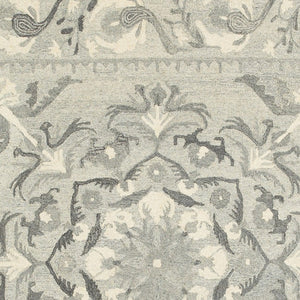 Homeroots 4' Elegant Wool Floral Hand-tufted Area Rug - Enrich Your Space With Artistic Charm And Style 10' X 13' Wool 576298