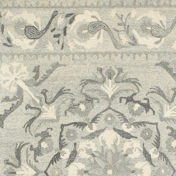 Homeroots 4' Elegant Wool Floral Hand-tufted Area Rug - Enrich Your Space With Artistic Charm And Style 10' X 13' Wool 576298