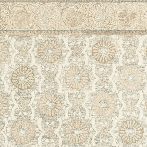 Homeroots 4' Elegant Hand-tufted Wool Floral Area Rug In Ash Gray - Perfect For Enhancing Your Living Space 10' X 13' Wool 576299