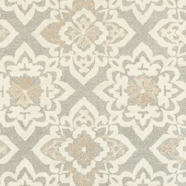 Homeroots 4' Stylish Gray Wool Geometric Hand-tufted Area Rug For Cozy Home Décor And Warmth 10' X 13' Wool 576301